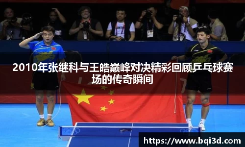 2010年张继科与王皓巅峰对决精彩回顾乒乓球赛场的传奇瞬间