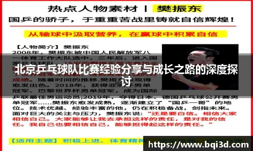 北京乒乓球队比赛经验分享与成长之路的深度探讨